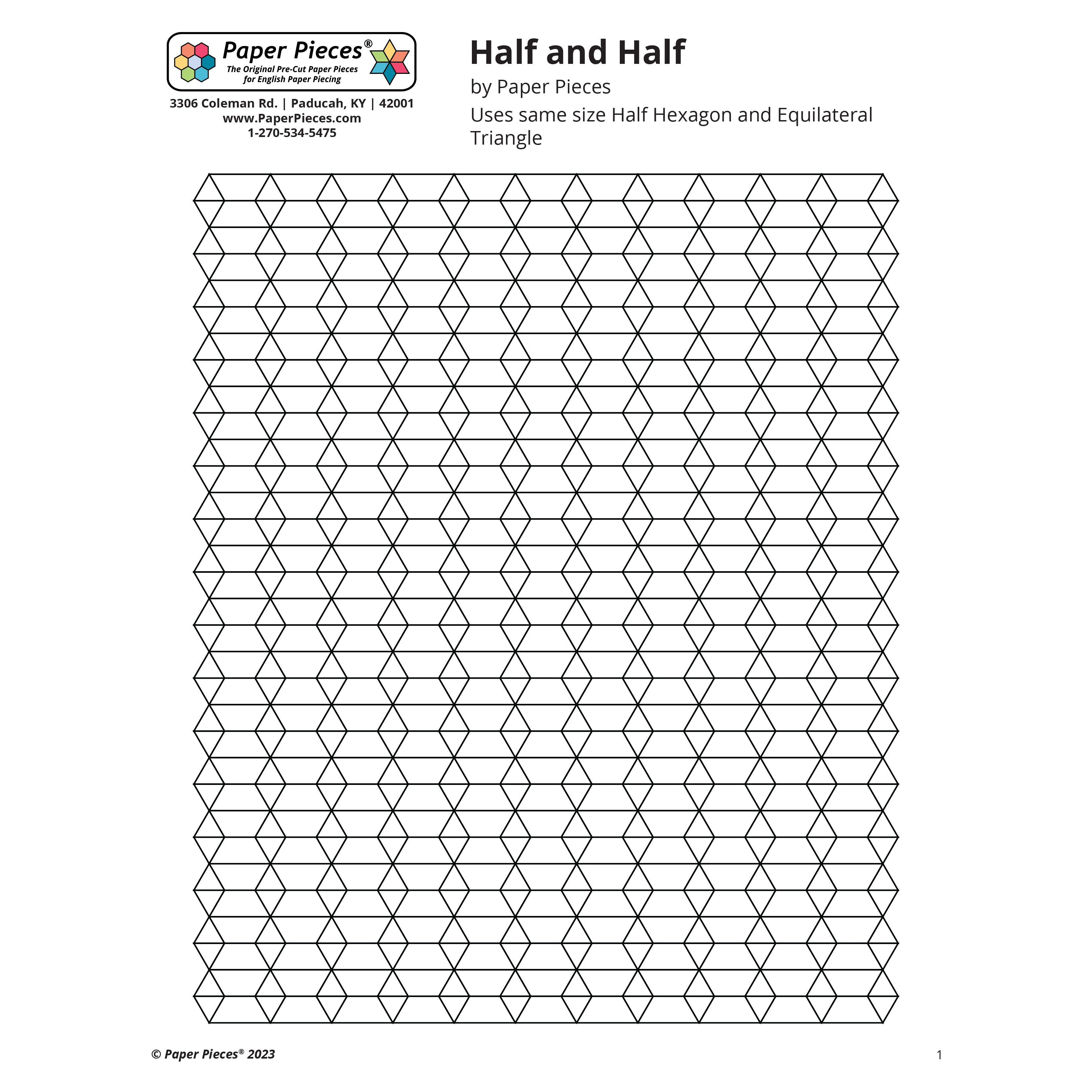 Half + Half Design Sheet (Free PDF Download) – Paper Pieces