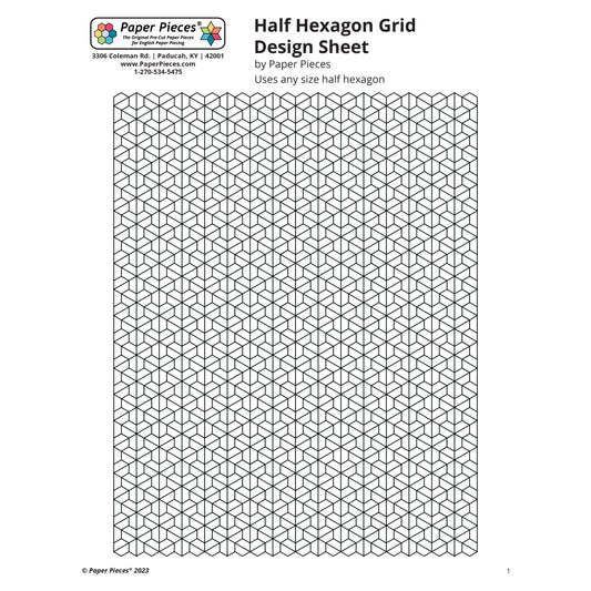 Half Hexagon Grid Design Sheet (Free PDF Downlad)