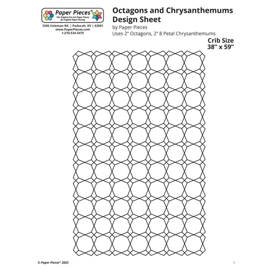 Octagons and Chrysanthemums Design Sheet (Free PDF Download)