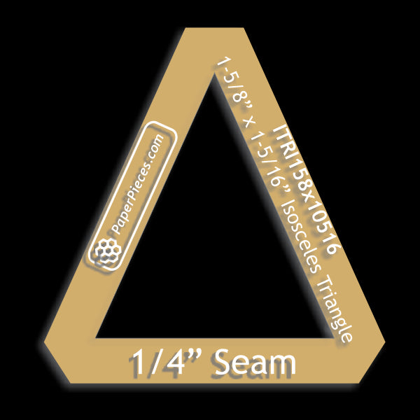 1-5/8" x 1-5/16" Isosceles Triangle