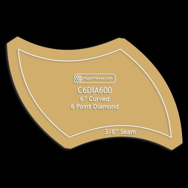 6" Curved 6 Point Diamond