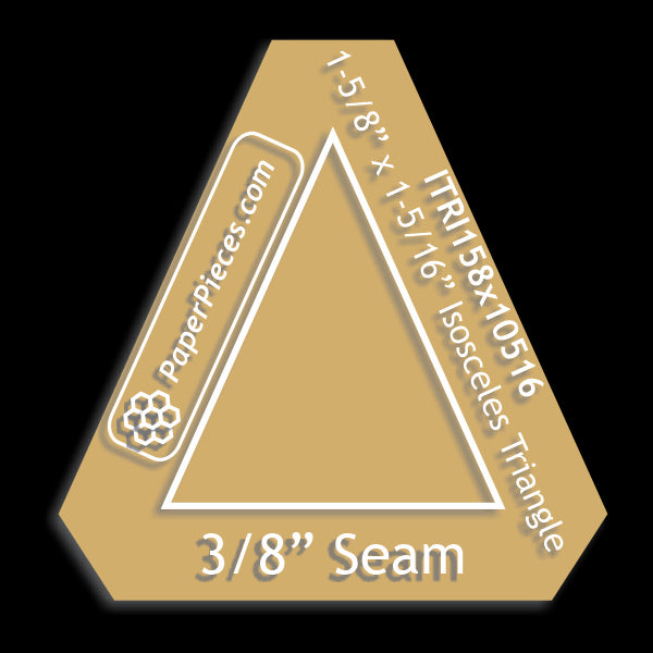 1-5/8" x 1-5/16" Isosceles Triangle