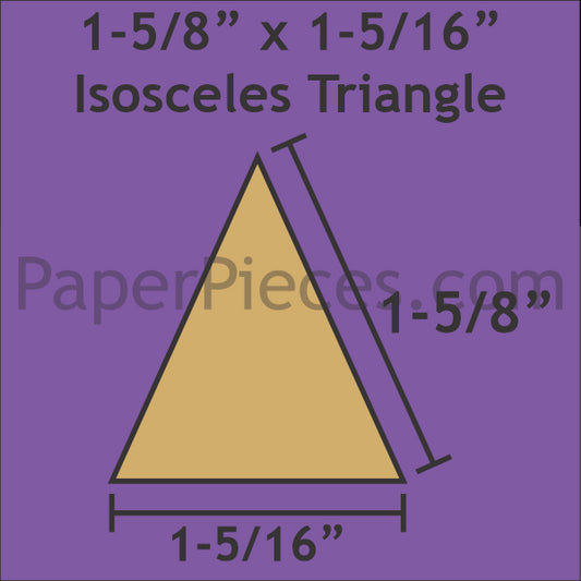 1-5/8" x 1-5/16" Isosceles Triangle