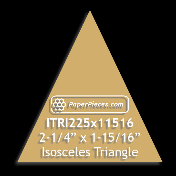 2-1/4" x 1-15/16" Isosceles Triangle