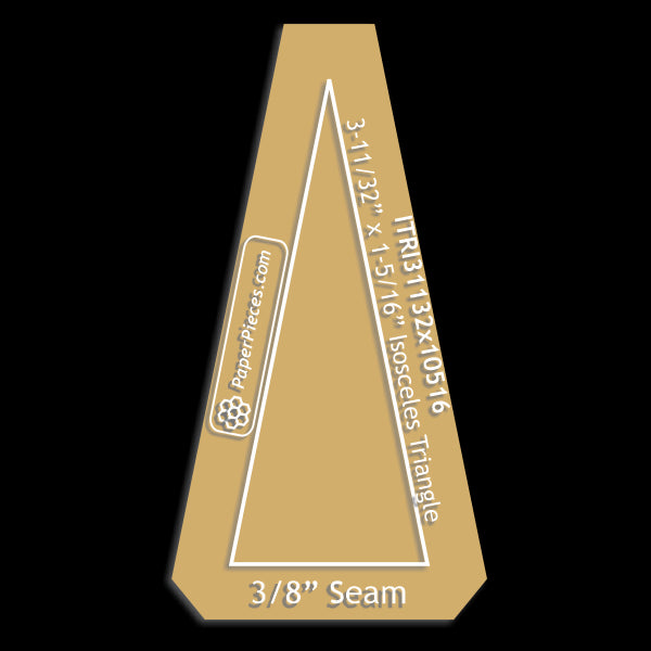 3-11/32 x 1-5/16" Isosceles Triangle