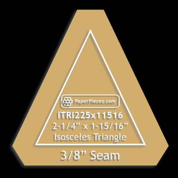 2-1/4" x 1-15/16" Isosceles Triangle