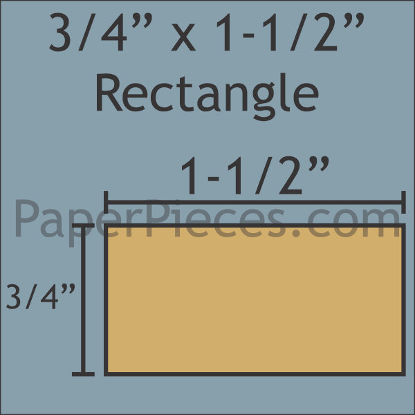 3/4" x 1-1/2" Rectangle
