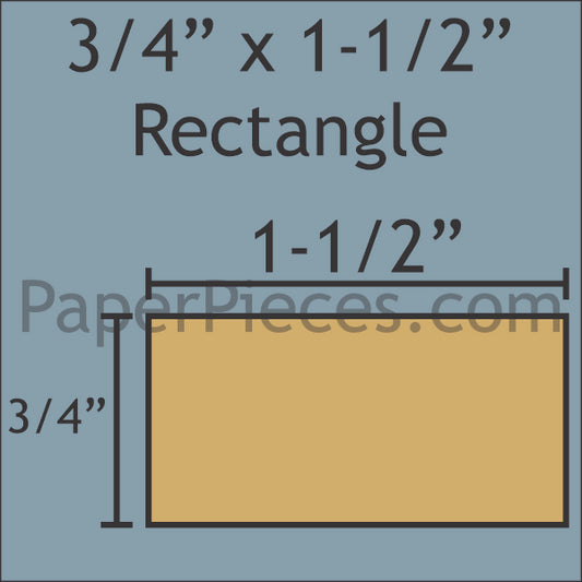 3/4" x 1-1/2" Rectangle