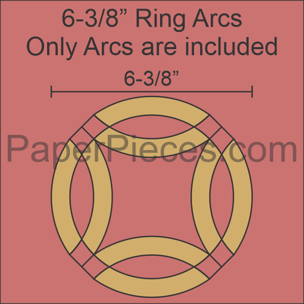 6-3/8" Double Wedding Ring Arcs Only