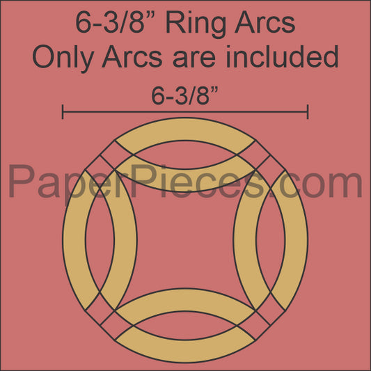 6-3/8" Double Wedding Ring Arcs Only