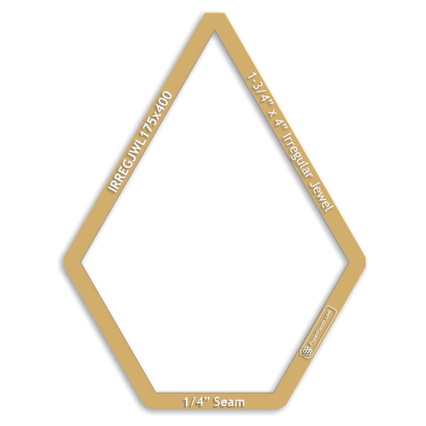 1-3/4" x 4" Irregular Jewel