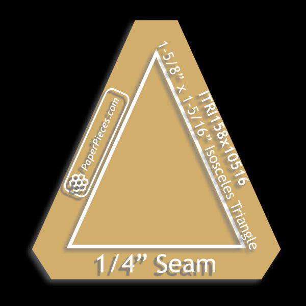1-5/8" x 1-5/16" Isosceles Triangle