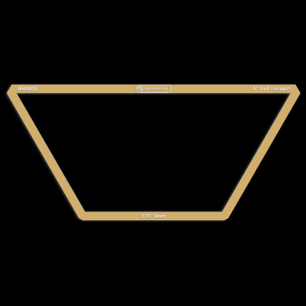 6" Half Hexagon