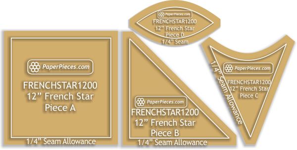 12" French Star Blocks