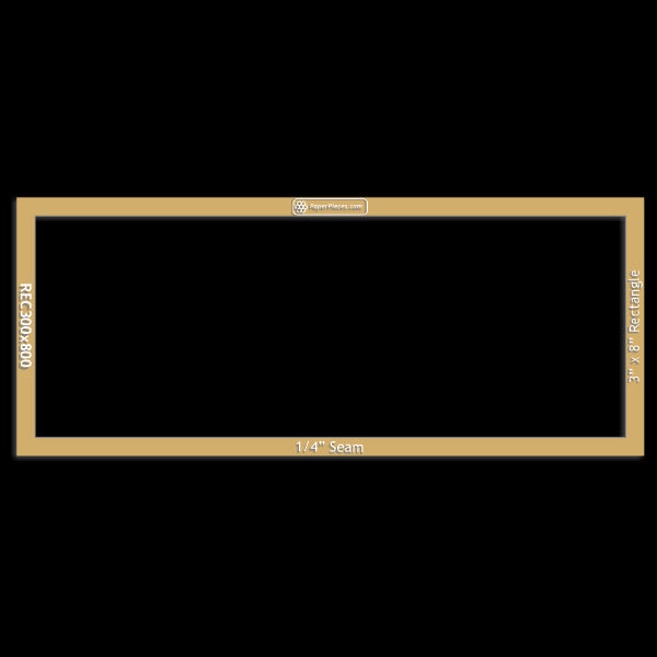 3" x 8" Rectangle