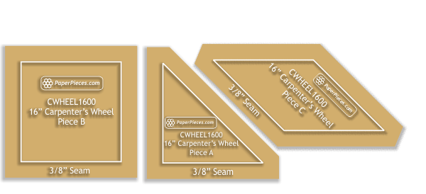 16" Carpenter's Wheel Block