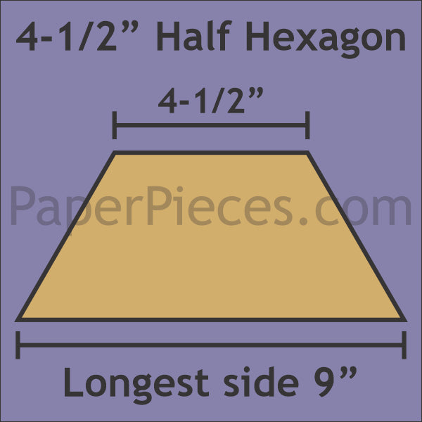 4-1/2" Half Hexagon