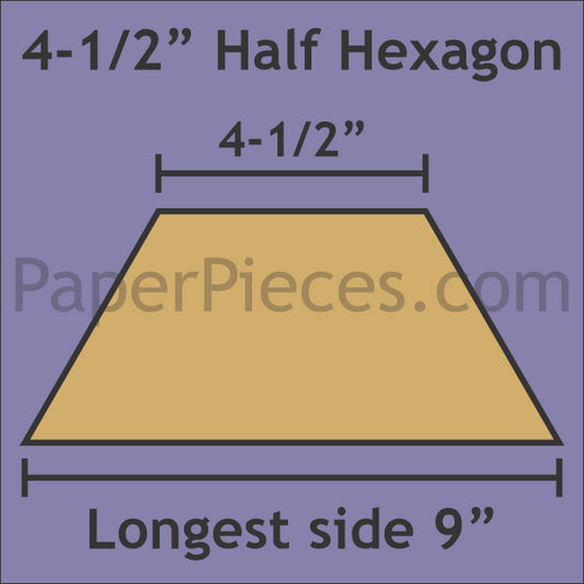 4-1/2" Half Hexagon