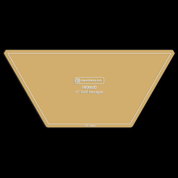 6" Half Hexagon