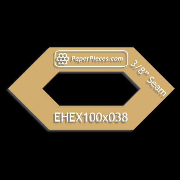 1" x 3/8" Elongated Hexagon