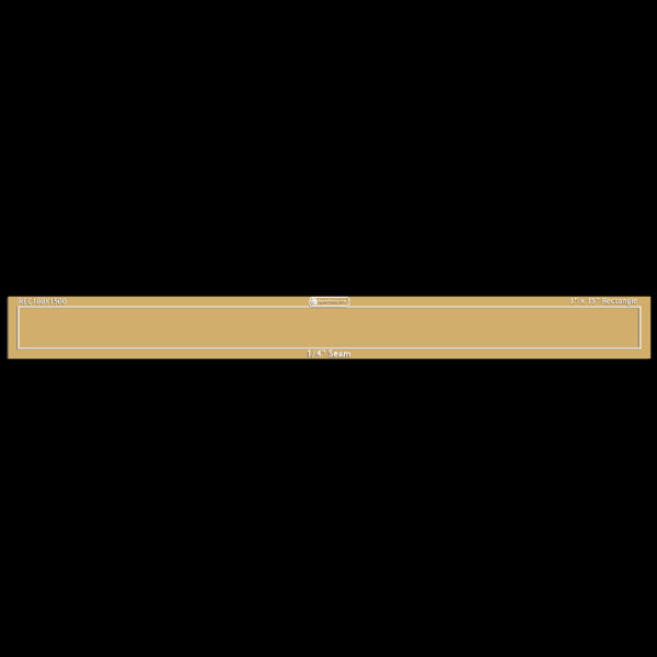 1" x 15" Rectangle