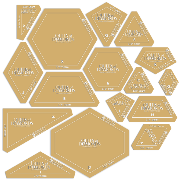Queen of Diamonds by Pink Door Fabrics