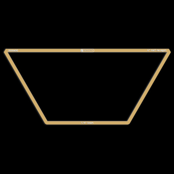 6" Half Hexagon