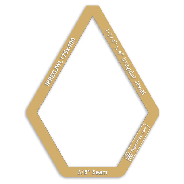 1-3/4" x 4" Irregular Jewel