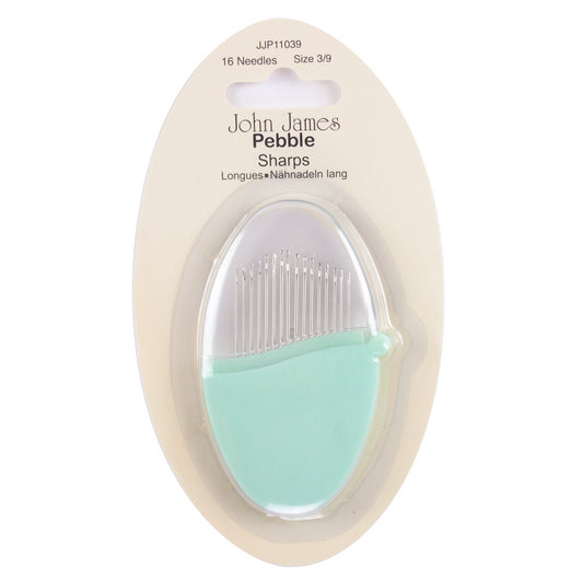 John James Pebble- Sharps. Assorted Sizes 3-9. Includes 16 Needles.