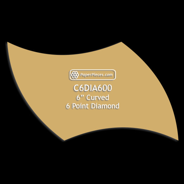 6" Curved 6 Point Diamond