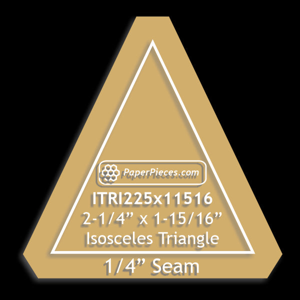 2-1/4" x 1-15/16" Isosceles Triangle