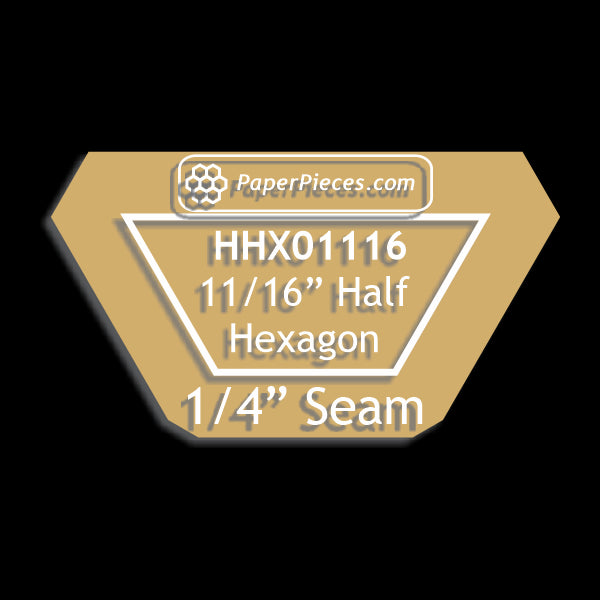 11/16" Half Hexagon