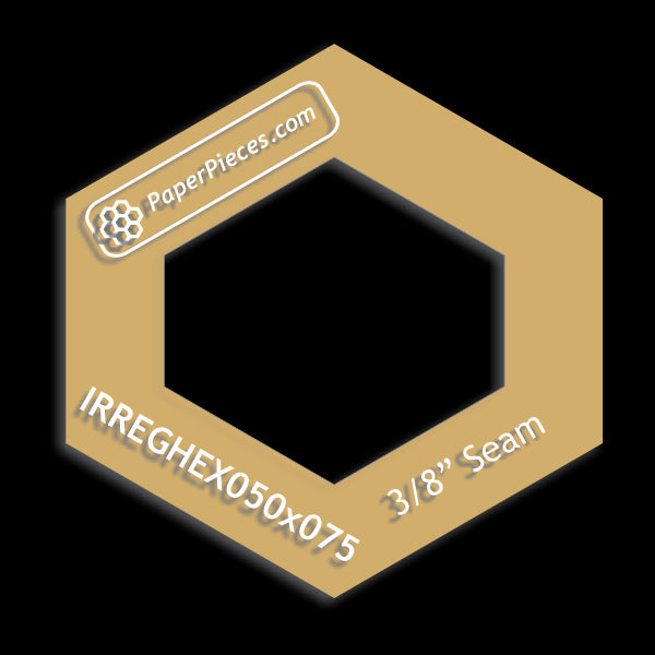1/2" X 3/4" Irregular Hexagon