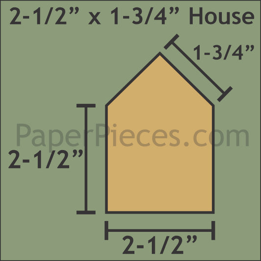 2-1/2" x 1-3/4" House