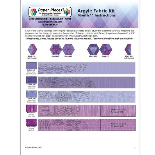 Argyle Quilt Along: Month 11