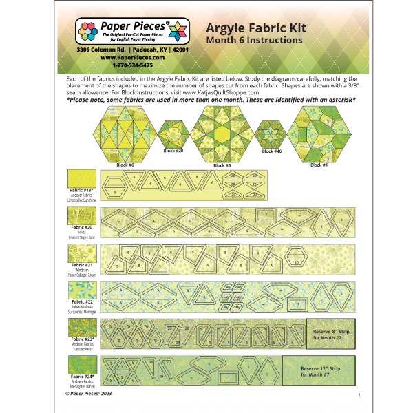 Argyle Quilt Along: Month 6