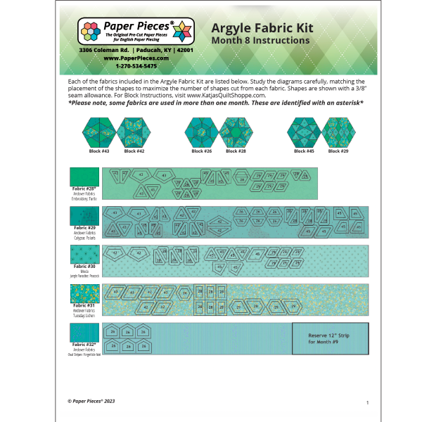 Argyle Quilt Along: Month 8