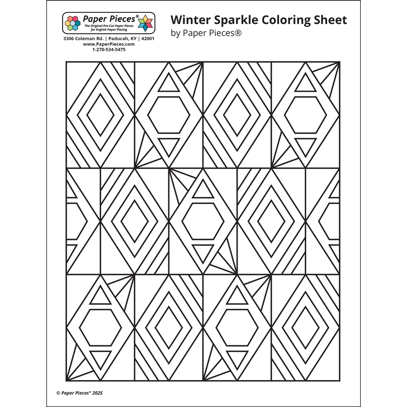 Winter Sparkle Coloring Sheet