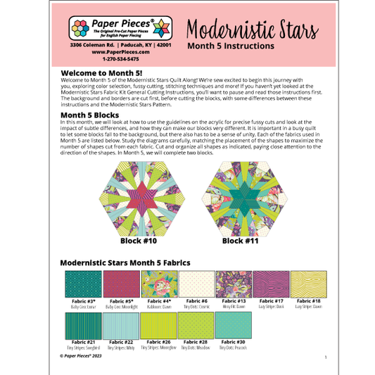 Modernistic Stars: Month 5