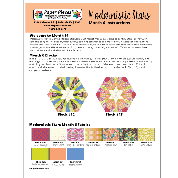 Modernistic Stars: Month 6