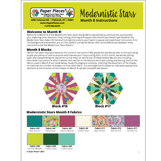 Modernistic Stars: Month 8