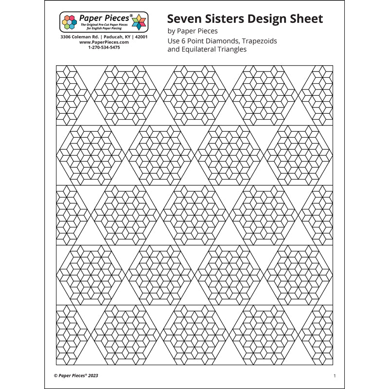 Seven Sisters Quilt Design Sheet (Free PDF Download)