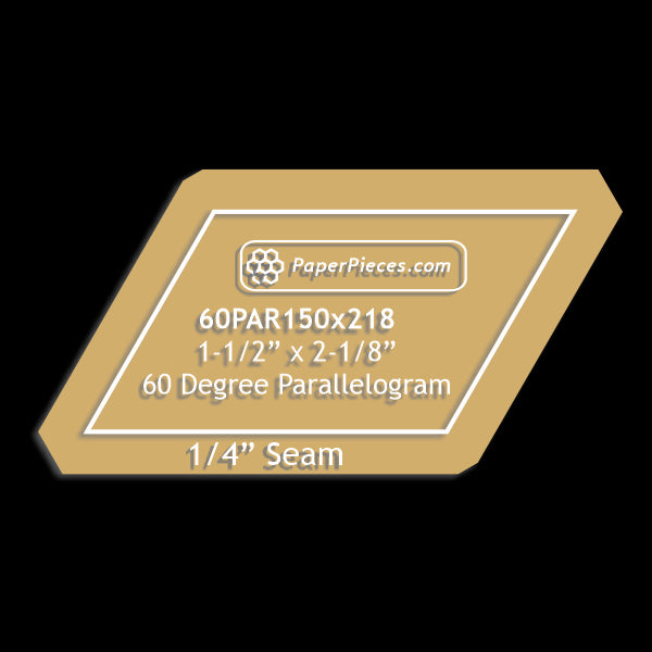 1-1/2" x 2-1/8" 60 Degree Parallelogram