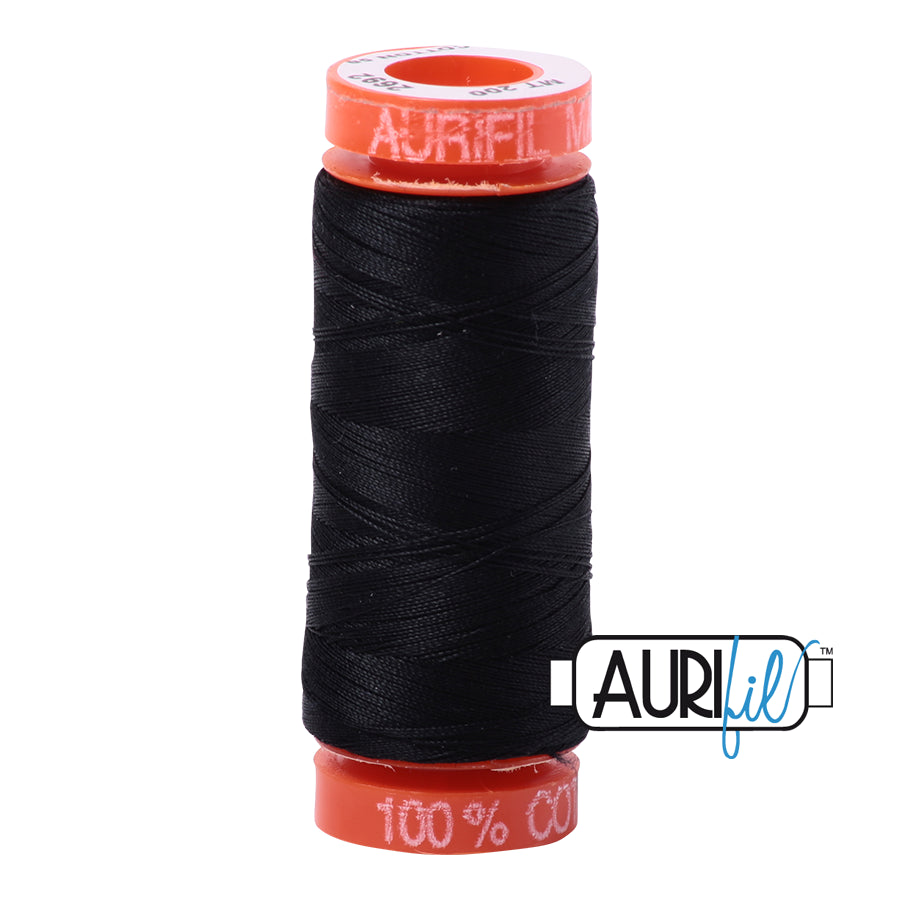 Aurifil #2692 Black 50 Wt