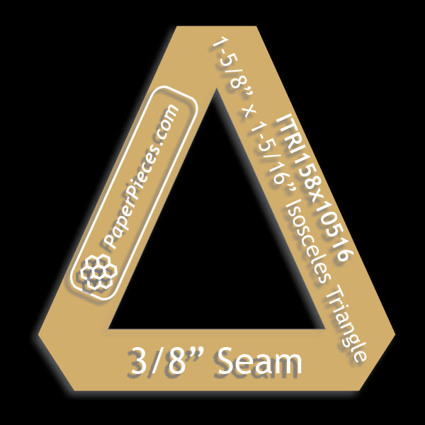 1-5/8" x 1-5/16" Isosceles Triangle