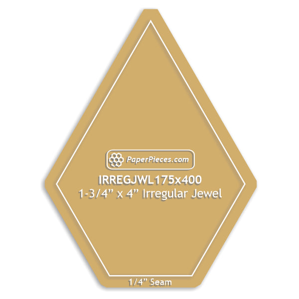1-3/4" x 4" Irregular Jewel