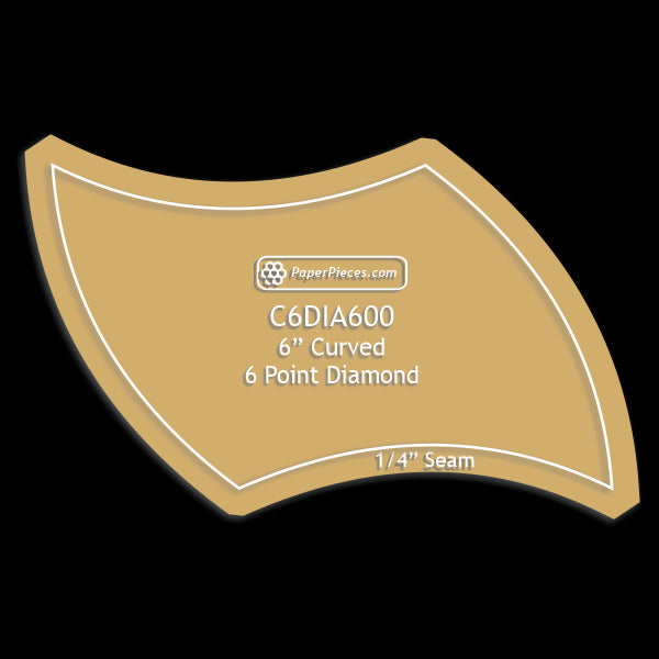 6" Curved 6 Point Diamond