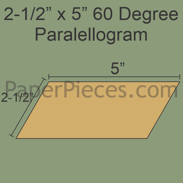 2-1/2" x 5" 60 Degree Parallelogram