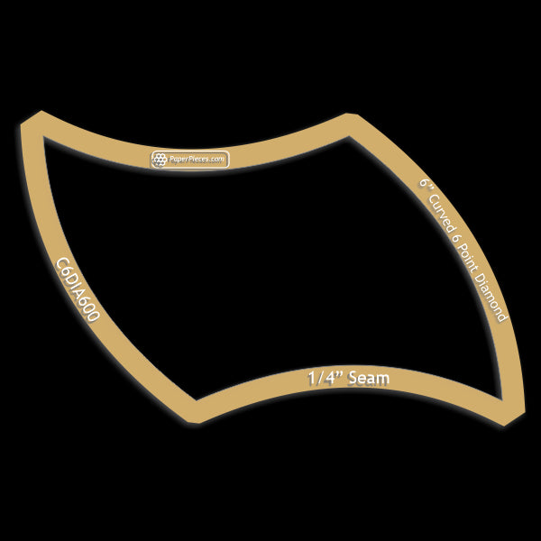 6" Curved 6 Point Diamond