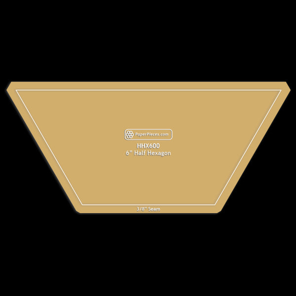 6" Half Hexagon